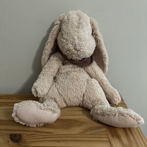 Maileg Mellow Tan Bunny Rabbit Plush Floppy Striped Bandana Weighted 18"